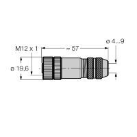 Разъем разборный Turck BMS8141-0/9