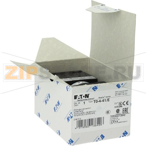 Переключатель, контакты: 8, 20 A, 45°, с фиксацией Eaton T0-4-41/E 