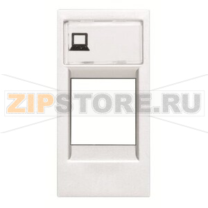 Накладка для суппортов и телекоммуникационных разъёмов, альпийский белый ABB 2CLA211810N1101 