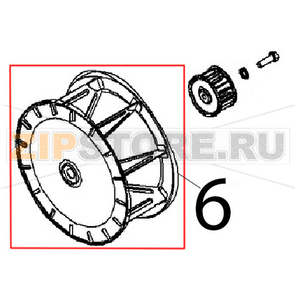 Вентилятор радиальный Ø 285 Angelo Po BX61E Вентилятор радиальный Ø 285 Angelo Po BX61EЗапчасть на деталировке под номером: 6