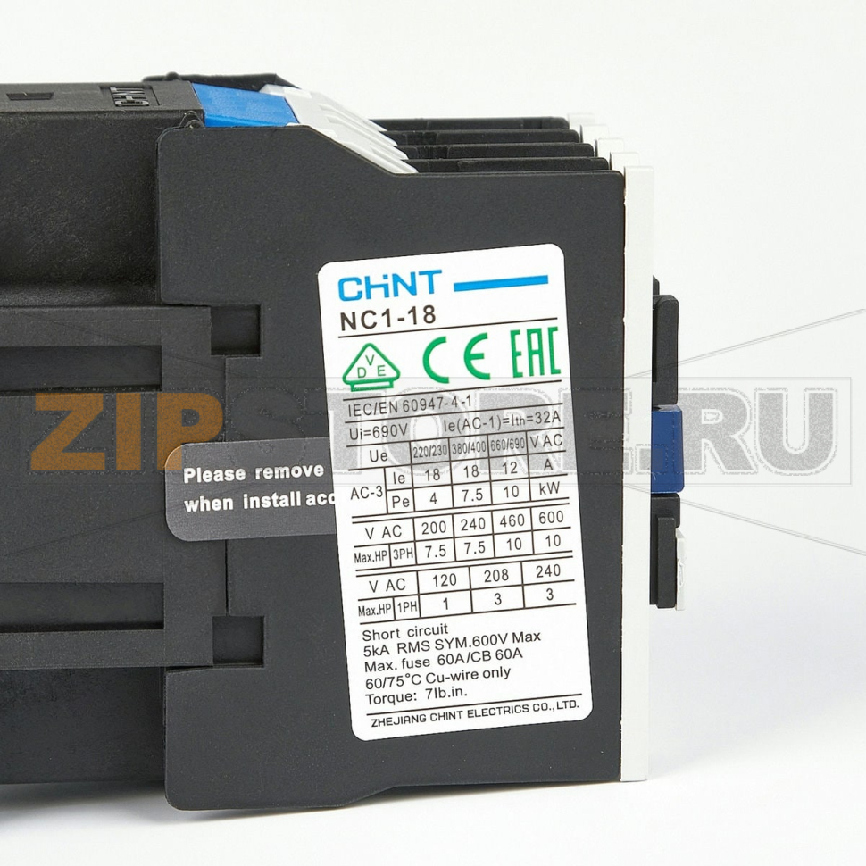 Контактор 18 А, 48 В, 7.5 кВт, 1НО Chint NC1-1810Z 
