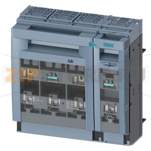 Разъединитель с предоханителем 3NP1, 4-пол, NH2, 400 A, для уст.на 60мм  шины, рамочные клеммы, cover level 32/70 mm Siemens 3NP1154-1BC20 