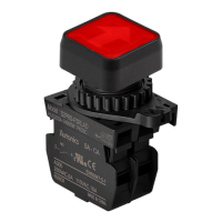 Выключатель кнопочный, Ø отверстия: 22/25 мм Autonics S2PRS-P3RLADM