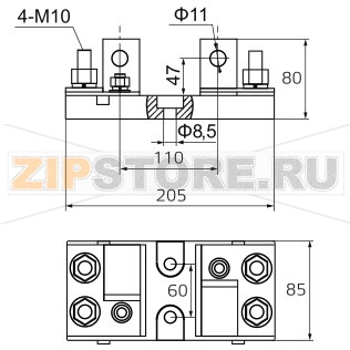 Держатель предохранителя 630 А, 1 полюс Sinvel SVF-FH110B630-1 