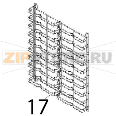 Frame ass. y RH Angelo Po BX101E Frame ass. y RH Angelo Po BX101EЗапчасть на деталировке под номером: 17