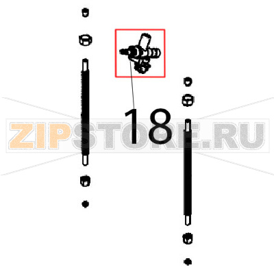 Rubinetto valv. c/pil. Angelo Po 191PD1G Rubinetto valv. c/pil. Angelo Po 191PD1GЗапчасть на деталировке под номером: 18