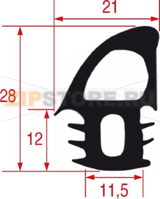 GASKET FOR OVEN DOOR 2200 mm 