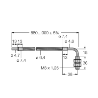 Кабель оптоволоконный, высокотемпературный Turck IAT23SM8