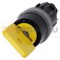 АКТУАТОР ПОВОРОТНОГО ПЕРЕКЛЮЧАТЕЛЯ С КЛЮЧОМ O.M.R., 22MM, КРУГЛ., ПЛАСТИК С МЕТАЛЛИЧЕСКИМ ФРОНТАЛЬНЫМ КОЛЬЦОМ, НОМЕР ЗАМКА 73033, ЧЁРНЫЙ / ЖЁЛТЫЙ, С 2 КЛЮЧАМИ, 2 КОММУТАЦИОННЫХ ПОЛОЖЕНИЯ: O-I, С ФИКСАЦИЕЙ, УГОЛ ПОВОРОТА РУКОЯТКИ 90 ГРАД.: 10:30Ч./13:30Ч.,