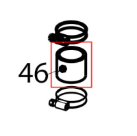 Silicone pipe D.30x36, L=30 mm Tecnoinox GFB10DS