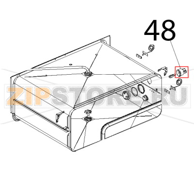 Porta lampada serie 2, per lampada Unox XVC 104 Porta lampada serie 2, per lampada Unox XVC 104Запчасть на деталировке под номером: 48