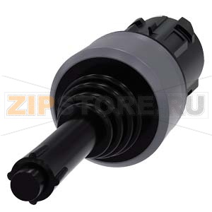 Координатный соединитель, 22 мм, кругл., пластмасса с металлическим фронтальным кольцом, цвет: черный, 2 положения переключателя, с фиксацией по горизонтали, с механической блокировкой, с нанесением надписи лазером, прописные и строчные буквы, начало стро 