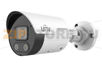 Uniview IPC2122LE-ADF40KMC-WL Видеокамера IP Уличная цилиндрическая ColorHunter: фикс. объектив 4.0мм, 2MP, Smart IR and White Light up to 30m, Mic &amp; Speaker, WDR 120dB, EasyStar, Ultra 265/H.265/H.264/MJPEG, MicroSD, POE, IP67 