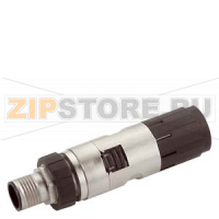 PROFIBUS FC M12 plug PRO M12 plug-in connector with rugged metal enclosure and FC connection system, with axial cable outlet, for use with ET 200 PRO, Male insert (B-coded) 1 pack = 1 unit Siemens 6GK1905-0EA10-6AA0