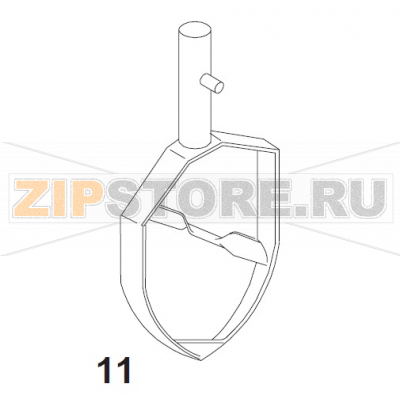 40/20L Flat Beater, Stainless Bear Varimixer AR40 VL-1S                                                                         40/20L Flat Beater, Stainless Bear Varimixer AR40 VL-1SЗапчасть на сборочном чертеже под номером: 11Название запчасти на датском&nbsp;языке: 40/20L Flat Beater, Stainless Bear Varimixer AR40 VL-1S