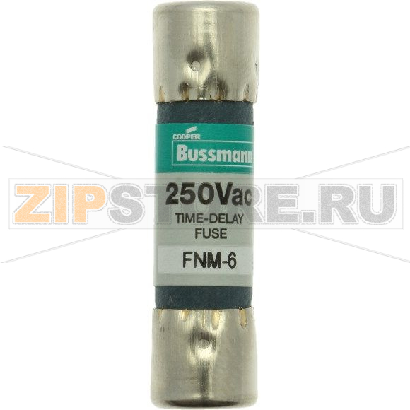 Предохранитель, 6 A, AC 250 В, 10x38 мм, UL, CSA, с задержкой Eaton BUSS MIDGET FUSE 