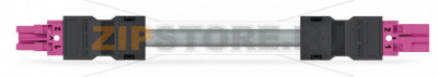 pre-assembled interconnecting cable; B2ca; Socket/plug; 2-pole; Cod. B; 1 m; 1,00 mm; pink Wago 771-8292/015-107 Protected against mismating and maintenance-freePush-in CAGE CLAMP® spring pressure connection technology allows solid conductors to be simply pushed into a unitTwo-wire connection per pole for loops or bridgesComponents can be clearly printed on and color-coded to meet custom requirements...