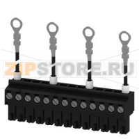 set of cables for voltage tap, MF, 4P N-conductor left, on top accessory for circuit breaker 3WL10 / 3VA27 Siemens 3VW9011-0AT75