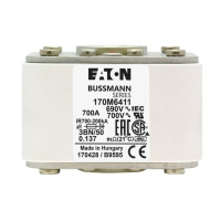 Предохранитель, 700 A, AC 690 В, 200 кА, size 3, aR, IEC UL Eaton FUSE 700A 690V 3BN/50 AR UC