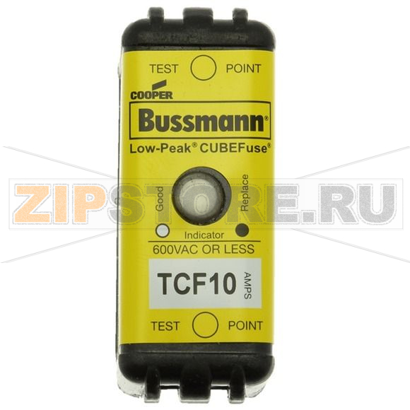 Предохранитель, 10 A, AC 600 В, DC 300 В, 300 кА, 20x26x48 мм, CF, J, 1P, UL, CSA, с задержкой Eaton 