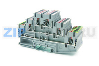 Клемма проходная/заземляющая Push-in, серая CHIKU RPV 2,5-PE/L/L