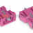 Snap-in socket; 4-pole; Cod. B; 1,50 mm; pink Wago 890-784/081-000 - Snap-in socket; 4-pole; Cod. B; 1,50 mm; pink Wago 890-784/081-000