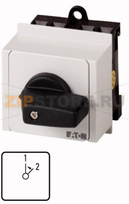 Переключатель, контакты: 4, 20 A, панель: 1&lt;2, 45°, без фиксации Eaton T0-2-8296/IVS 