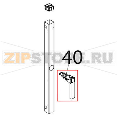 Impugnatura maniglia Unox XVC 504 Impugnatura maniglia Unox XVC 504Запчасть на деталировке под номером: 40