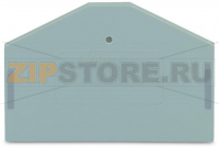 End and intermediate plate; 2.5 mm thick; gray Wago 280-312