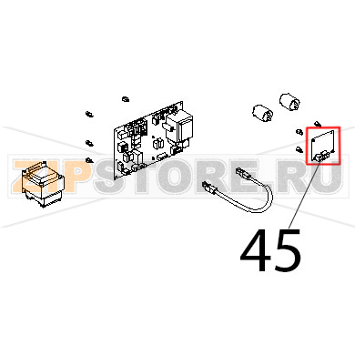 Scheda gestione centralina gas Unox XVC 515G Scheda gestione centralina gas Unox XVC 515GЗапчасть на деталировке под номером: 45