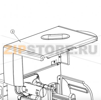 Верхняя крышка дверцы принтера Datamax I-4406 RFID Верхняя крышка дверцы принтера Datamax I-4406 RFID (не включает в себя RFID метку)Запчасть на сборочном чертеже под номером: 3Название запчасти Datamax на английском языке: Cover, Media, Top – RFID Printers 