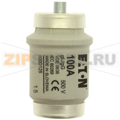 Предохранитель, 100 A, AC 500 В, 50 кА, D4, gR, IEC быстродействующий Eaton FUSE 100A DIV 500VAC 