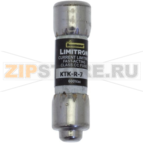 Предохранитель, 7 A, AC 600 В, 200 кА, 10x38 мм, CC, UL, быстродействующий Eaton CLASS CC FAST AC 