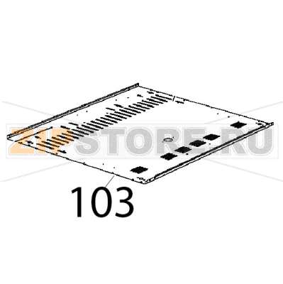 External bottom panel cheflux-bakerlux Unox XB 895 External bottom panel cheflux-bakerlux Unox XB 895Запчасть на деталировке под номером: 103