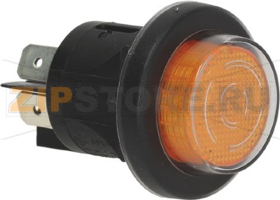 SWITCH DOUBLE-POLE ORANGE 16A 250V 