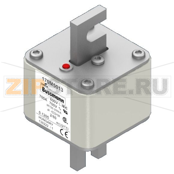 Предохранитель, 700 A, AC 690 В, 200 кА, 2, aR, DIN, IEC Eaton FUSE 700A 690V 2/80 AR UC 