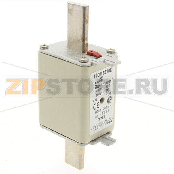 Предохранитель, 80 A, AC 690 В, 200 кА, DIN 1, aR, DIN, IEC Eaton FUSE 80A 690V aR DIN 1 HSDNH 