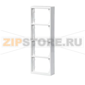 Рамка четырехместная, монтаж: наружный, белая ABB 2TKA000413G1 
