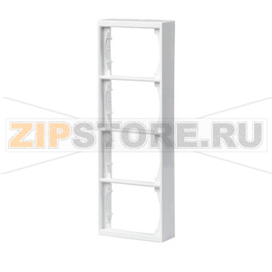 Рамка четырехместная, монтаж: наружный, белая ABB 2TKA000413G1 