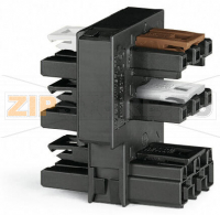 Distribution connector for switches; Single-pole switch and series circuit; 3-pole; Cod. A/S; 1 input; 5 outputs; white Wago 770-687