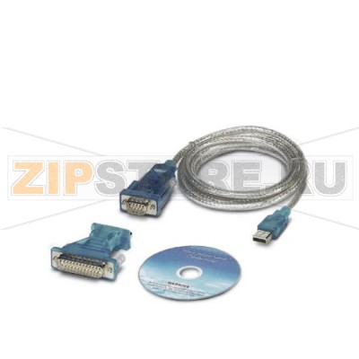 Соединительный кабель с разъемами D-9-SUB и USB Phoenix Contact CM-KBL-RS232/USB с адаптером D-9-SUB / D-25-SUB.Минимальный заказ: 1 шт.Упаковка: 1 шт.
