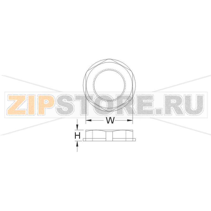 Контргайка, резьба: M50, материал: полиамид, чёрная, 1 шт KSS AGRL50 