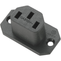 Розетка 10 А, IEC C13, черная, 1 шт TRU Components 719732