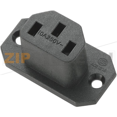 Розетка 10 А, IEC C13, черная, 1 шт TRU Components 719732 