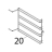 Griglia laterale DX/SX cromata 4TG, 460x330 L.M. ariann Unox XF 130