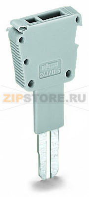 Тестовый штекер типа В; модульные; 1,50 mm?; серые Wago 249-106 