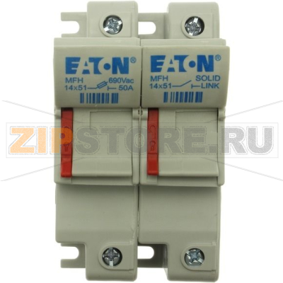 Держатель предохранителя, 50 A, AC 690 В, 14x51 мм, 1P + N, IEC Eaton 1P+N 14x51 Fuse Holder 