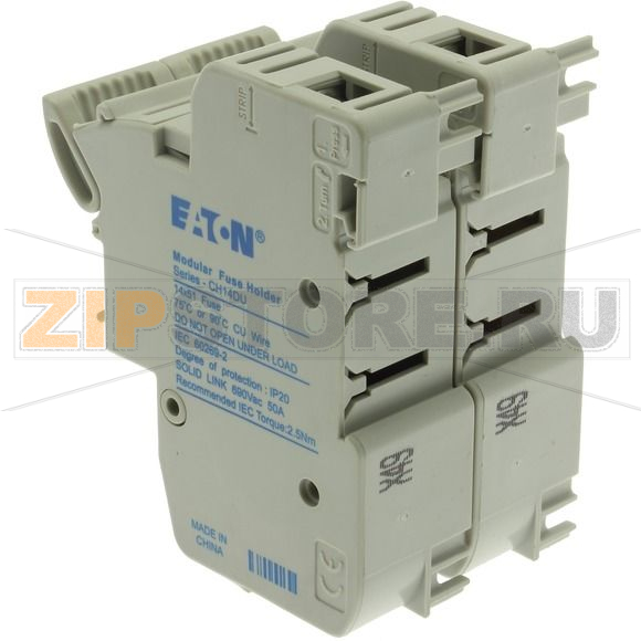 Держатель предохранителя, 50 A, AC 690 В, 14x51 мм, 1P + N, IEC Eaton 1P+N 14x51 Fuse Holder 
