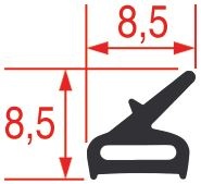 ДВЕРНОЙ УПЛОТНИТЕЛЬ ДЛЯ ПЕЧИ 550X250 MM 