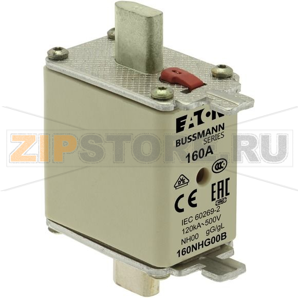 Предохранитель, 63 A, AC 690 В, 120 кА, NH00, gL/gG, IEC Eaton NH FUSE 63A 690V gG SIZE 00 